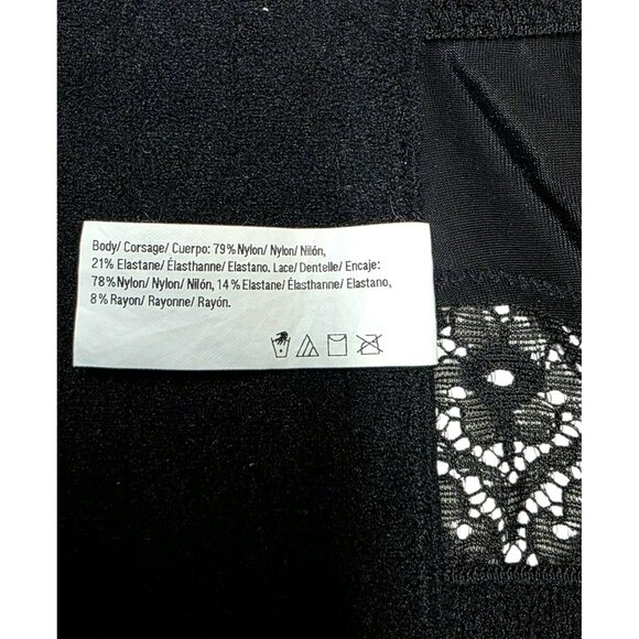 Maidenform Black Strapless Bra 38D Underwire Padded Lace Sexy Intimate Lingerie - Picture 8 of 8